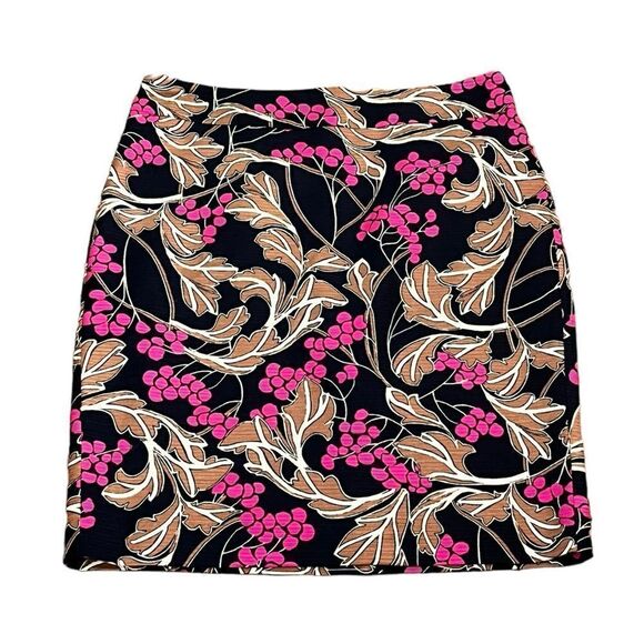 Ann Taylor Navy And Fuchsia Pencil Skirt, Size 6P, Like New - Picture 1 of 6